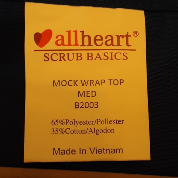 NWT Allheart Scrub Top - Picture 3 of 3